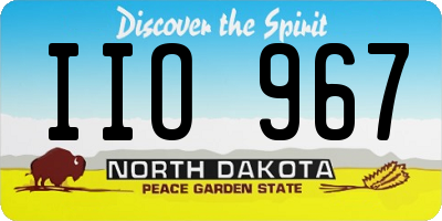 ND license plate IIO967