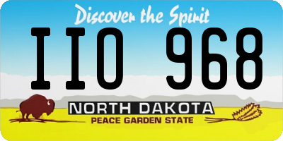 ND license plate IIO968