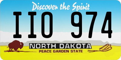 ND license plate IIO974