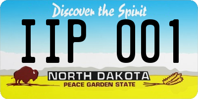 ND license plate IIP001