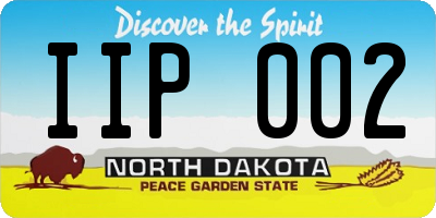 ND license plate IIP002