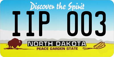 ND license plate IIP003