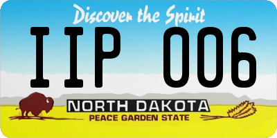 ND license plate IIP006