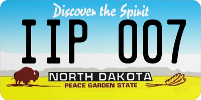 ND license plate IIP007