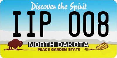 ND license plate IIP008