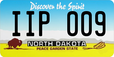 ND license plate IIP009
