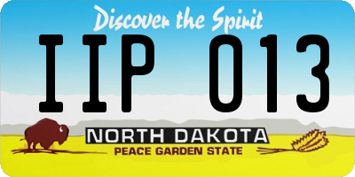 ND license plate IIP013