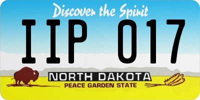 ND license plate IIP017