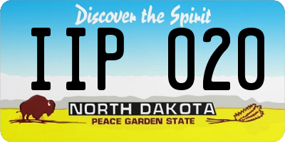 ND license plate IIP020