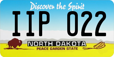 ND license plate IIP022