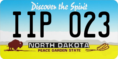 ND license plate IIP023