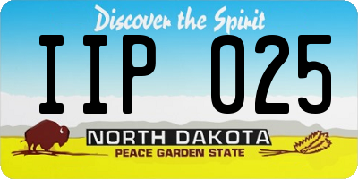 ND license plate IIP025