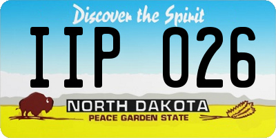 ND license plate IIP026
