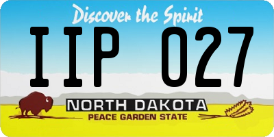 ND license plate IIP027