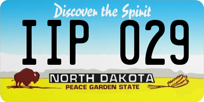 ND license plate IIP029