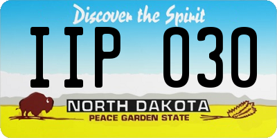 ND license plate IIP030
