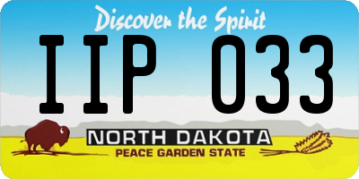 ND license plate IIP033