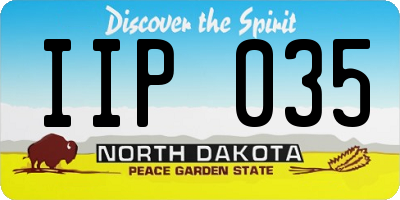 ND license plate IIP035