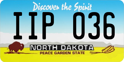ND license plate IIP036