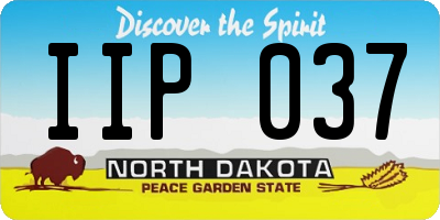 ND license plate IIP037
