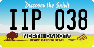 ND license plate IIP038