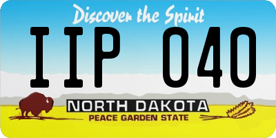 ND license plate IIP040