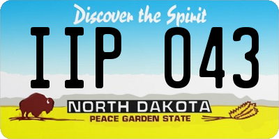 ND license plate IIP043