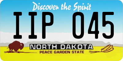 ND license plate IIP045
