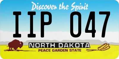 ND license plate IIP047