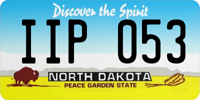 ND license plate IIP053