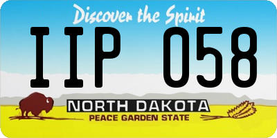 ND license plate IIP058