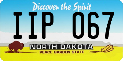 ND license plate IIP067