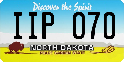 ND license plate IIP070
