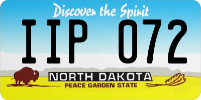 ND license plate IIP072