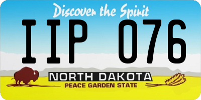 ND license plate IIP076