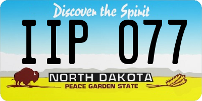 ND license plate IIP077