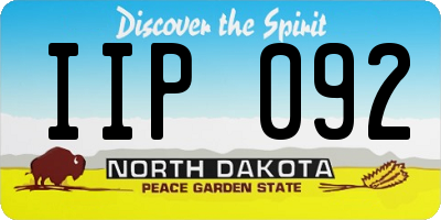 ND license plate IIP092