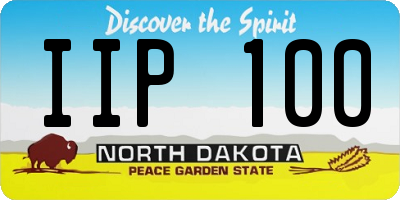 ND license plate IIP100