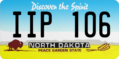 ND license plate IIP106
