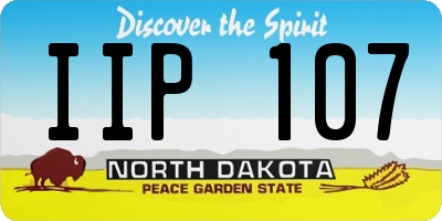 ND license plate IIP107