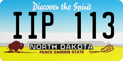 ND license plate IIP113