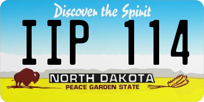 ND license plate IIP114