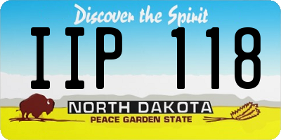 ND license plate IIP118