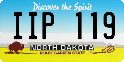ND license plate IIP119