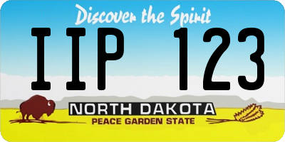 ND license plate IIP123