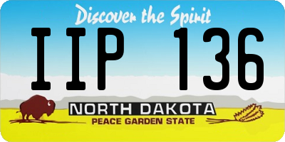 ND license plate IIP136