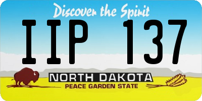 ND license plate IIP137