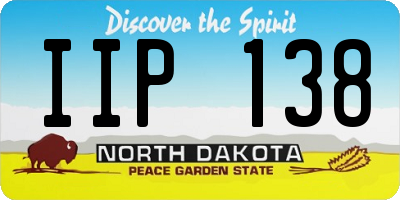ND license plate IIP138