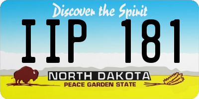 ND license plate IIP181