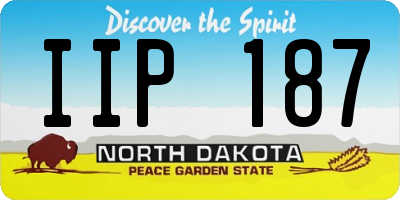 ND license plate IIP187
